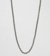 From the Chain Collection. A sleek sterling silver design that's perfect on it's own or with your favorite enhancer. Sterling silverLength, about 24Lobster clasp closureMade in USA