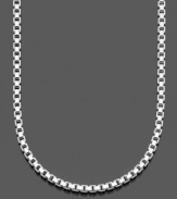 Crafty design adds a hint of subtle style to your neckline. Giani Bernini's long necklace features an intricate box link chain crafted in sterling silver. Approximate length: 30 inches.