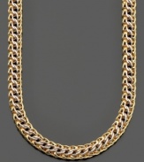 Trendy and timeless, this mesh necklace is crafted in 14k gold over sterling silver and sterling silver. Approximate length: 18 inches.