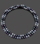 Strike a romantic mood with this lovely necklace of deep-sea blue cultured freshwater pearls (7-8 mm). Approximate length: 36 inches.