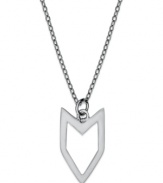 Add a hint of Southwestern appeal. Studio Silver's Chevron pendant features an edgy cut-out arrowhead. Set in sterling silver. Approximate length: 18 inches. Approximate drop: 3/4 inch.