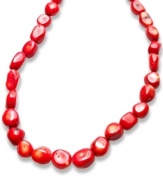 Inspire your look with stones from the sea. Avalonia Road's beautiful necklace features dozens of coral gemstones (88 ct. t.w.) set in sterling silver. Approximate length: 18 inches + 3-inch extender.