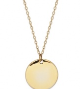 Poilsh your look. A simple disc makes a shimmering statement on this sophisticated Giani Bernini pendant. Set in 24k gold over sterling silver. Approximate length: 18 inches. Approximate drop: 1/2 inch.