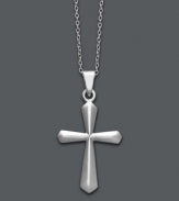 Subtle and symbolic. Giani Bernini's polished cross pendant is a great way to show your faith. Setting and chain crafted in sterling silver. Approximate length: 18 inches. Approximate drop: 1-1/4 inches.