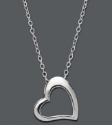 Love is all you need in life. This adorable Giani Bernini heart pendant features an open-cut, asymmetrical design in polished sterling silver. Approximate length: 18 inches. Approximate drop: 1/2 inch.