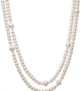 Endless elegance. 72 inches of cultured freshwater pearls (4-10 mm) is enough to turn any ensemble into an masterpiece.