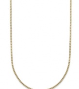 A simple chain adds a ton of dimension. Giani Bernini's intricate box chain is crafted in 24k gold over sterling silver. Approximate length: 20 inches.