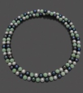 Make them green with envy with this beautiful jade and gray cultured freshwater pearl (8-9 mm) necklace. Approximate length: 36 inches.