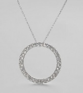 EXCLUSIVELY AT SAKS. A wreath of sparkling crystals, on a rhodium-plated chain, creates dazzle at the neckline. Crystals Rhodium plated Chain length, about 16 Pendant diameter, about 1¼ Lobster clasp Imported