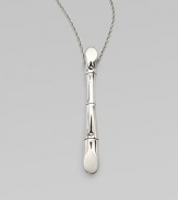 From the Bamboo Collection. An exquisite piece in sleek sterling silver with a nature-inspired design on a link chain. Sterling silverLength, about 16 to 18 adjustablePendant size, about 2¼Lobster clasp closureImported 