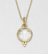 A subtly whimsical design in carved crystal and radiant 18k gold. Crystal18k goldSize, about 1.25Fixed baleMade in ItalyPlease note: Chain sold separately. 