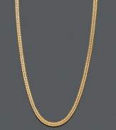 Simple style in rich gold. The perfect addition to your collection, necklace features a Foxtail link chain set in 14k gold. Approximate length: 24 inches.