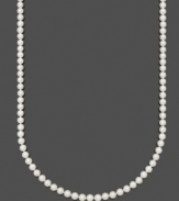 Channel a timeless look of sophistication and elegance. Necklace by Belle de Mer features AA Akoya cultured pearls (6-1/2-7 mm) set in 14k gold. Approximate length: 22 inches.