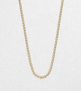 A simple ball chain design in radiant 18k gold, perfect for all your favorite pendants. 18k goldLength, about 18 to 20 adjustableLobster clasp closureMade in Italy