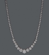 Indulge yourself in the sweetness of sparkle. Effy Collection's chic cluster necklace features a graduated design in round-cut diamond (2-1/5 ct. t.w.). Set in 14k white gold. Approximate length: 16 inches.