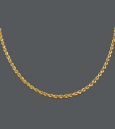 A simple chain to complement your other accessories perfectly. Necklace features a diamond cut seamless rope design crafted in 14k gold. Approximate length: 24 inches.