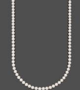 Indulge yourself with a little bit of luxury. Necklace features AA Akoya cultured freshwater pearls (7-7-1/2 mm) set in 14k gold. Approximate length: 36 inches.