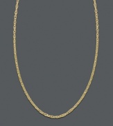 Delicate twists and turns lend shine to this gleaming 14k gold Singapore chain. Adjustable. Approximate length: 16-20 inches.