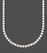 A simple strand of elegance. Polish your look with lovely A+ Akoya cultured pearls (8-8-1/2 mm) by Belle de Mer. Crafted in 14k gold. Approximate length: 16 inches.