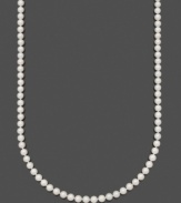 Polish up your style with fresh pearls. Belle de Mer necklace features A+ Akoya cultured pearls (6-6-1/2 mm) set in 14k gold. Approximate length: 24 inches.