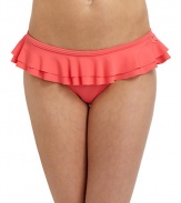 THE LOOKTiered ruffle topElastic waist and leg openingsLogo-embossed button at sideTHE MATERIAL80% nylon/20% spandexFully linedCARE & ORIGINHand washImportedPlease note: Bikini top sold separately. 