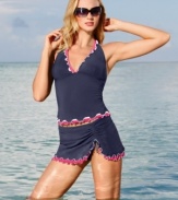 Cover yourself in chic style with this adorable, ruffled Profile by Gottex skirted swim bottom.