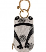 For an ultra cute way to stash away your loose change, opt for Marc by Marc Jacobs cheeky frog coin purse - Zip closure, engraved logo key ring, chain-link detail with logo charm and lobster-claw closure for keys - Perfect for staying organized or giving as a fun holiday gift