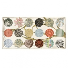 Fringe small, long Dot tray. Features three rows of vintage-pattern inspired circles kiln-fired to glass. Wipe with a damp cloth to clean. Contemporary and elegant, with a touch of the exotic. Perfect for personal use or gift giving.