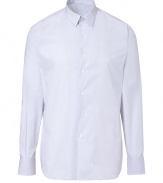 Perfect for work or play, this classic striped button-down from PS Paul Smith is as versatile as it is stylish - Small spread collar, long sleeves, front button placket, shirttail hemline - Slim fit - Pair with straight leg jeans, chinos, or sleek trousers