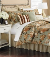 Garden-fresh. Romantic blooms create an alluring presentation in this gorgeous Regent Garden comforter set from Martha Stewart Collection. Finish the look with the decorative pillow completer set.