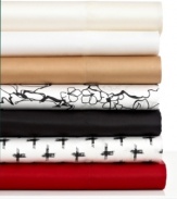 Rest assured! This INC International Concepts sheet set is made from 300-thread count modal, a high-strength fiber regenerated from the Beechwood trees of Europe. The result is a fabric that is extremely soft, durable and wonderfully brilliant in color.