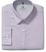 In a classic stripe, this Geoffrey Beene dress shirt is a must-have addition to your work-week rotation.