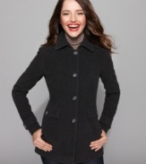 Fill your cold weather needs with this chic wool-blend coat from Anne Klein. It's just right for a polished look every time! (Clearance)