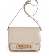 With a hint of 1960s sophistication, this ultra-chic day-to-night purse from Marc by Marc Jacobs will give your look an instant upgrade - Front flap with gold-toned logo chain closure, adjustable shoulder strap, internal pockets, back patch pocket, smooth leather - Wear with an elevated jeans-and-tee ensemble or with a casual cocktail look