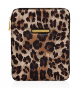 Inject a fun edge into you media collection with Juicy Coutures eye-catching leopard print iPad case - Microfiber interior, metal logo plaque - Stash away in just as bold oversized printed totes