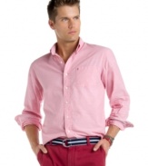 Cool chambray makes an instant casual statement-pick up this look from Izod for your weekend look.