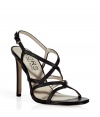 Classic and easy to style, these Michael Kors sandals are a versatile mainstay - Multi-strap front detail, ankle strap with buckle closure, stiletto heel - Style with a fitted sheath and a statement satchel