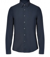 Your casual look just got an urbane-cool kick with this slim fit button down from Michael Kors - Spread collar, long sleeves, front button placket, slim fit - Pair with slim jeans, chinos, or corduroys