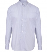 Perfect for work or play, this classic striped button-down from PS Paul Smith is as versatile as it is stylish - Small spread collar, long sleeves, front button placket, shirttail hemline - Slim fit - Pair with straight leg jeans, chinos, or sleek trousers