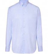 Perfect for work or play, this classic button-down from PS Paul Smith is as versatile as it is stylish - Small spread collar, long sleeves, buttoned cuffs, front button placket, shirttail hemline, allover tonal micro patterning - Slim fit - Pair with straight leg jeans, chinos, or sleek trousers