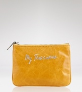 Rebecca Minkoff reminds us to treasure the little things with this leather pouch. Whether it's heirloom jewels or a stick of gum, this mini lives for your priceless possessions.