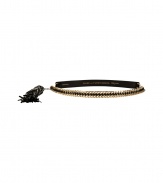 Give your rocker-chic look a ladylike finish with Diane von Furstenbergs leather detailed chain belt, finished with a cool textural tassel - Leather woven chain front, leather back - Layer over cashmere dresses or wear low-slung over edgy leggings