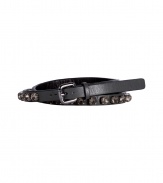 Pull together your look with an edge of rocker-chic attitude with Steffen Schrauts crystal embellished faux-leather belt - Polished buckle - Pair with edgy separates or layer over tailored sheaths