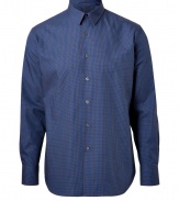 Perfect for work or play, this classic checked button-down from PS Paul Smith is versatile and incredibly stylish - Small spread collar, long sleeves, front button placket, slim fit, curved hem, all-over check print - Pair with straight leg jeans, chinos, or sleek trousers