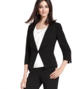 Tahari by ASL's modern take on the suit jacket is uniquely fresh and totally flattering. The sleek, minimalist styling makes it a stand-out piece.