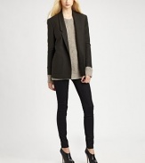 Tailored with an oversized silhouette, this wool blazer finishes the look with dropped shoulder and front patch pockets. Notched lapelsDropped shouldersLong sleevesButton frontFront patch pocketsFully linedAbout 28 from shoulder to hemWoolDry cleanImported of Italian fabricModel shown is 5'9½ (176cm) wearing US size 4.