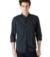 Fall in line. This military shirt from Calvin Klein Jeans always passes muster.