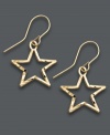 Reach for the stars. These stunning cut-out drop earrings are perfect for the girl destined for greatness. Crafted in 14k gold. Approximate drop: 3/4 inch.