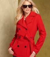 A soft shell and a shorter crop make Tommy Hilfiger's trench look totally fresh. Cozy fleece lining keeps you warm, too!