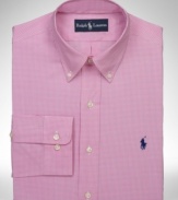 Round out your wardrobe of dress shirt with this fresh checked shirt from Polo Ralph Lauren.